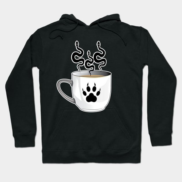 Coffee Is An Animal Right, Snake Coffee Hoodie by ArticArtac